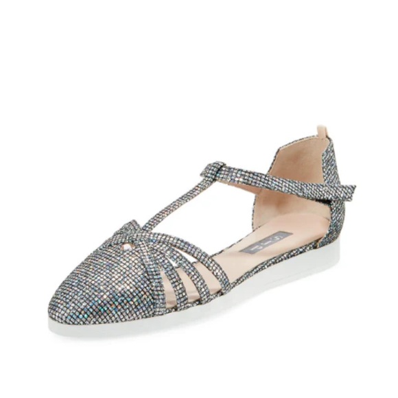 SJP Meteor Silver Scintillate Sandals 36 - Picture 3 of 13